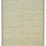 Tribal Modern Dizayn Bej Pamuk Üzerine Yün El Dokuma Halı-253x310