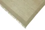 Tribal Modern Dizayn Bej Pamuk Üzerine Yün El Dokuma Halı-253x310 - Görsel 4