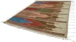 Tribal Modern Dizayn Multi Pamuk Üzerine Yün El Dokuma Halı-271x351 - Görsel 3