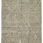 Tribal Modern Dizayn Bej Pamuk Üzerine Yün El Dokuma Halı-272x375