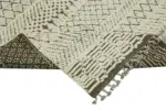 Tribal Modern Dizayn Bej Pamuk Üzerine Yün El Dokuma Halı-278x374 - Görsel 6