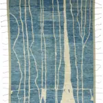 Tribal Modern Dizayn Multi Pamuk Üzerine Yün El Dokuma Halı-288x369