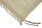 Tribal Modern Dizayn Bej Pamuk Üzerine Yün El Dokuma Halı-261x299 - Görsel 4
