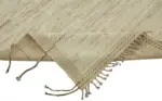 Tribal Modern Dizayn Bej Pamuk Üzerine Yün El Dokuma Halı-261x299 - Görsel 6