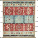 Tribal Modern Dizayn Multi Pamuk Üzerine Yün El Dokuma Halı-254x302