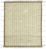 Tribal Modern Dizayn Bej Pamuk Üzerine Yün El Dokuma Halı-255x306