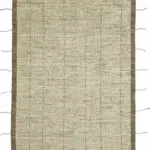 Tribal Modern Dizayn Bej Pamuk Üzerine Yün El Dokuma Halı-216x308