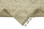Tribal Modern Dizayn Bej Pamuk Üzerine Yün El Dokuma Halı-257x295 - Görsel 6