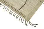 Tribal Modern Dizayn Bej Pamuk Üzerine Yün El Dokuma Halı-257x301 - Görsel 4
