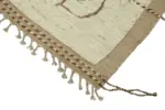 Tribal Modern Dizayn Bej Pamuk Üzerine Yün El Dokuma Halı-257x298 - Görsel 4