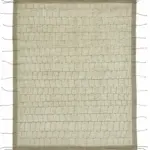 Tribal Modern Dizayn Bej Pamuk Üzerine Yün El Dokuma Halı-249x312