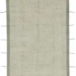 Tribal Modern Dizayn Bej Pamuk Üzerine Yün El Dokuma Halı-222x307