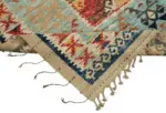 Tribal Modern Dizayn Multi Pamuk Üzerine Yün El Dokuma Halı-228x300 - Görsel 6