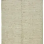 Tribal Modern Dizayn Bej Pamuk Üzerine Yün El Dokuma Halı-210x301