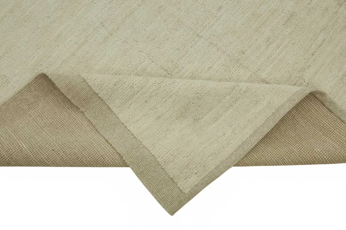 Tribal Modern Dizayn Bej Pamuk Üzerine Yün El Dokuma Halı-248x296 - Görsel 6