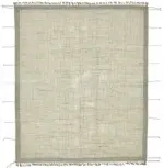 Tribal Modern Dizayn Bej Pamuk Üzerine Yün El Dokuma Halı-252x299