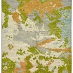 Tribal Modern Dizayn Multi Pamuk Üzerine Yün El Dokuma Halı-250x294