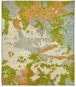 Tribal Modern Dizayn Multi Pamuk Üzerine Yün El Dokuma Halı-250x294