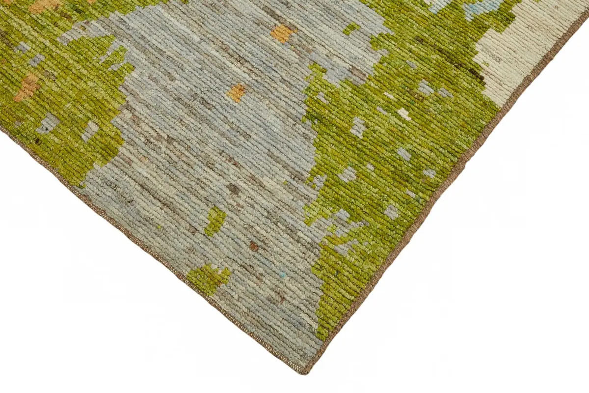 Tribal Modern Dizayn Multi Pamuk Üzerine Yün El Dokuma Halı-250x294 - Görsel 4