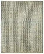 Tribal Modern Dizayn Mavi Pamuk Üzerine Yün El Dokuma Halı-154x195