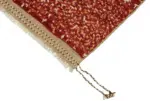 Tribal Modern Dizayn Kırmızı Pamuk Üzerine Yün El Dokuma Halı-149x209 - Görsel 4