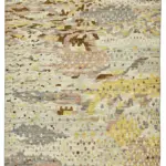 Tribal Modern Dizayn Multi Pamuk Üzerine Yün El Dokuma Halı-197x294