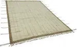 Tribal Modern Dizayn Bej Pamuk Üzerine Yün El Dokuma Halı-220x306 - Görsel 2