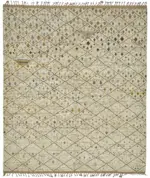 Tribal Modern Dizayn Multi Pamuk Üzerine Yün El Dokuma Halı-253x300