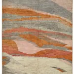 Tribal Modern Dizayn Multi Pamuk Üzerine Yün El Dokuma Halı-245x337