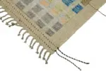 Tribal Modern Dizayn Multi Pamuk Üzerine Yün El Dokuma Halı-211x305 - Görsel 4