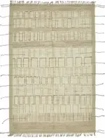 Tribal Modern Dizayn Bej Pamuk Üzerine Yün El Dokuma Halı-202x307