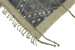 Tribal Modern Dizayn Gri Pamuk Üzerine Yün El Dokuma Halı-318x442 - Görsel 4