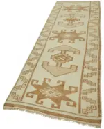 Herki Eskitme Bej Pamuk Üzerine Yün El Dokuma Halı-097x360 - Görsel 3