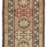 Herki Eskitme Kırmızı Pamuk Üzerine Yün El Dokuma Halı-088x398