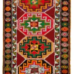 Herki Eskitme Multi Pamuk Üzerine Yün El Dokuma Halı-084x298