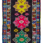 Herki Eskitme Multi Pamuk Üzerine Yün El Dokuma Halı-087x364