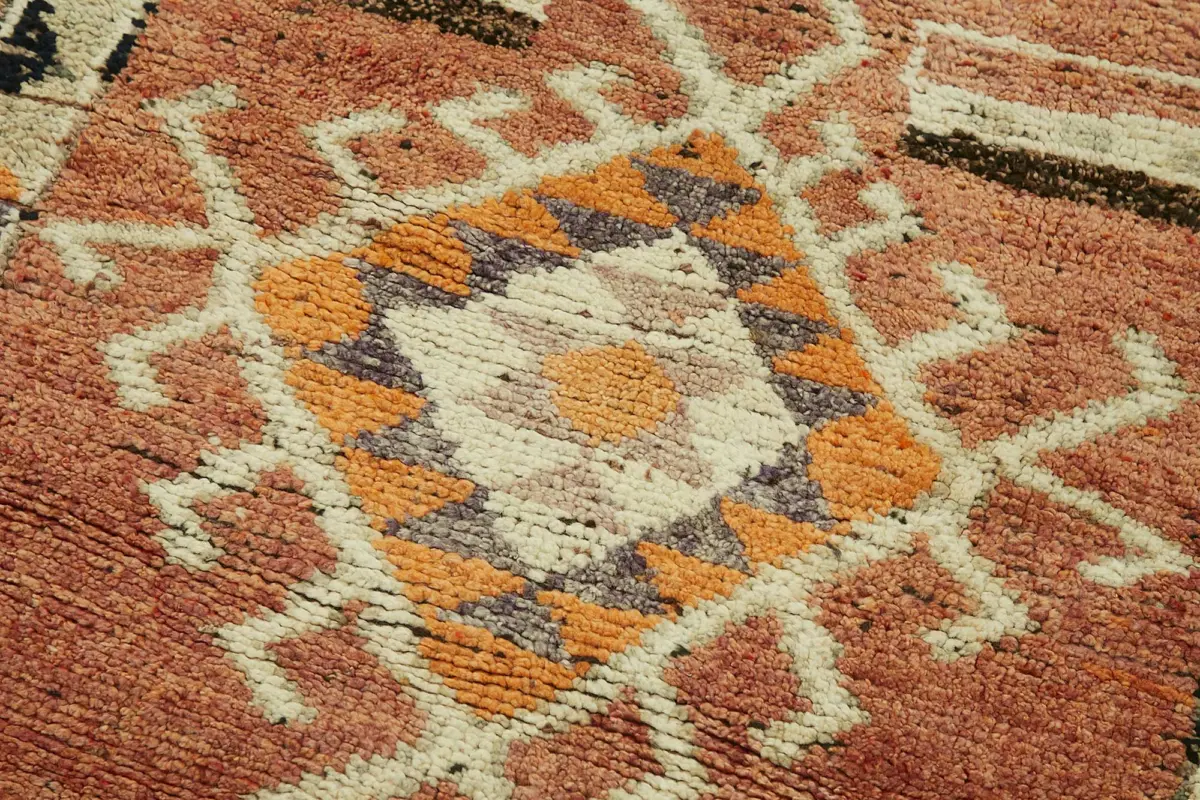 Herki Eskitme Kırmızı Pamuk Üzerine Yün El Dokuma Halı-090x370 - Görsel 5