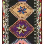 Herki Eskitme Multi Pamuk Üzerine Yün El Dokuma Halı-087x398