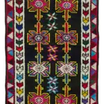 Herki Eskitme Multi Pamuk Üzerine Yün El Dokuma Halı-088x410