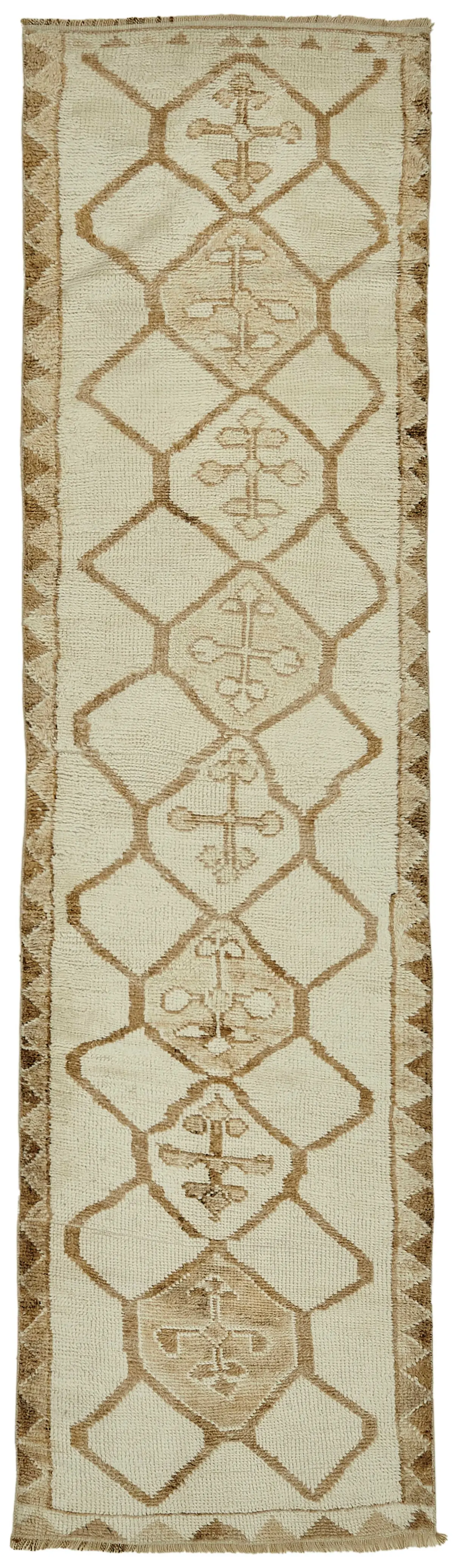 Rc_48478_0_Beige_Oriental_Runner_Rugs Herki Eskitme Bej Pamuk Üzerine Yün El Dokuma Halı-088x362 - Görsel 1