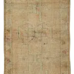 Herki Eskitme Bej Pamuk Üzerine Yün El Dokuma Halı-080x334