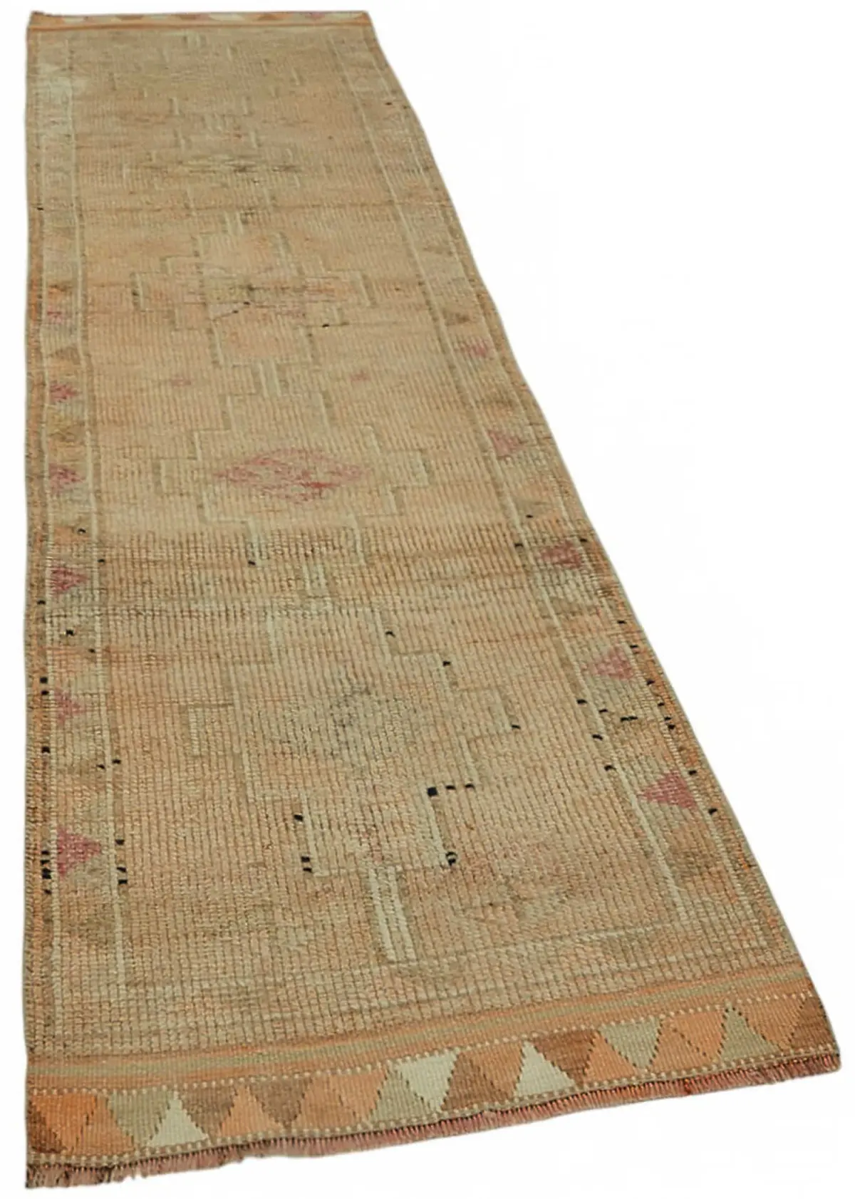 Herki Eskitme Bej Pamuk Üzerine Yün El Dokuma Halı-080x334 - Görsel 2