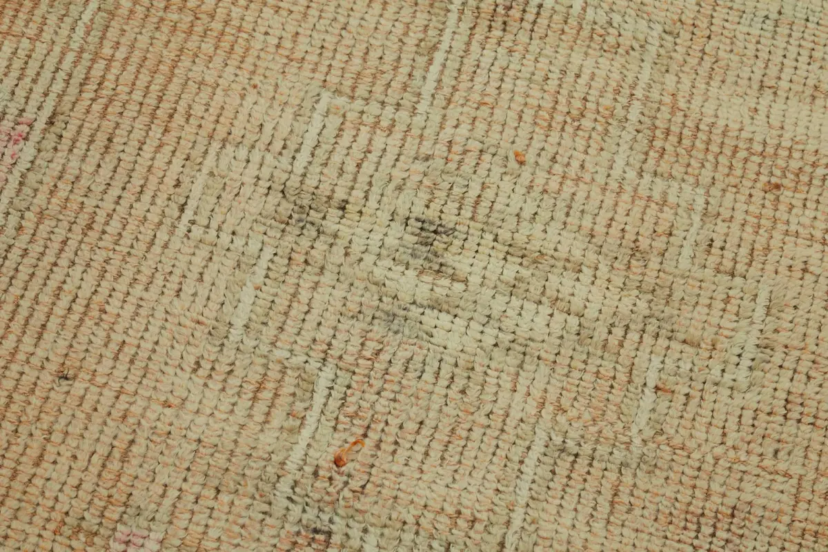 Herki Eskitme Bej Pamuk Üzerine Yün El Dokuma Halı-080x334 - Görsel 5