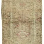 Herki Eskitme Bej Pamuk Üzerine Yün El Dokuma Halı-077x380