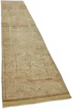 Herki Eskitme Bej Pamuk Üzerine Yün El Dokuma Halı-077x380 - Görsel 2