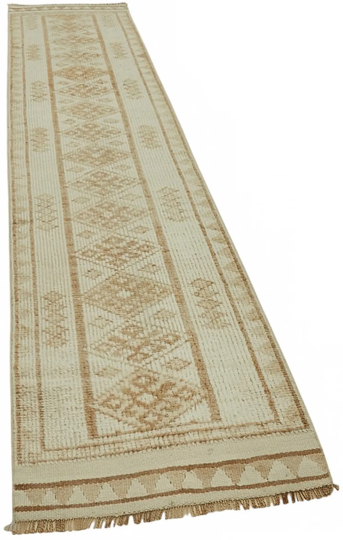 Herki Eskitme Bej Pamuk Üzerine Yün El Dokuma Halı-080x383 - Görsel 2