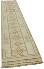 Herki Eskitme Bej Pamuk Üzerine Yün El Dokuma Halı-080x383 - Görsel 2