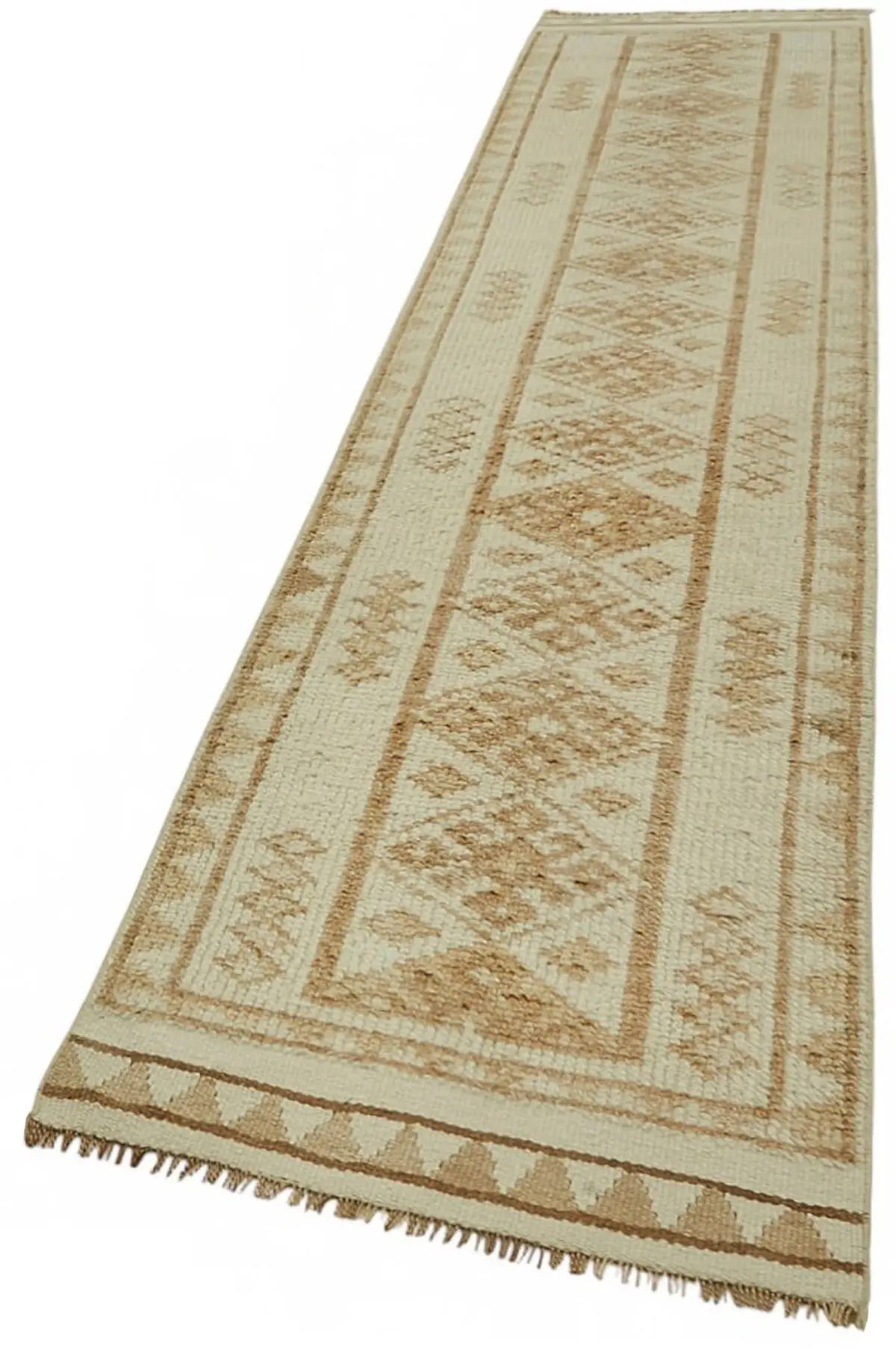 Herki Eskitme Bej Pamuk Üzerine Yün El Dokuma Halı-080x383 - Görsel 3