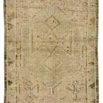 Herki Eskitme Kırmızı Pamuk Üzerine Yün El Dokuma Halı-085x320