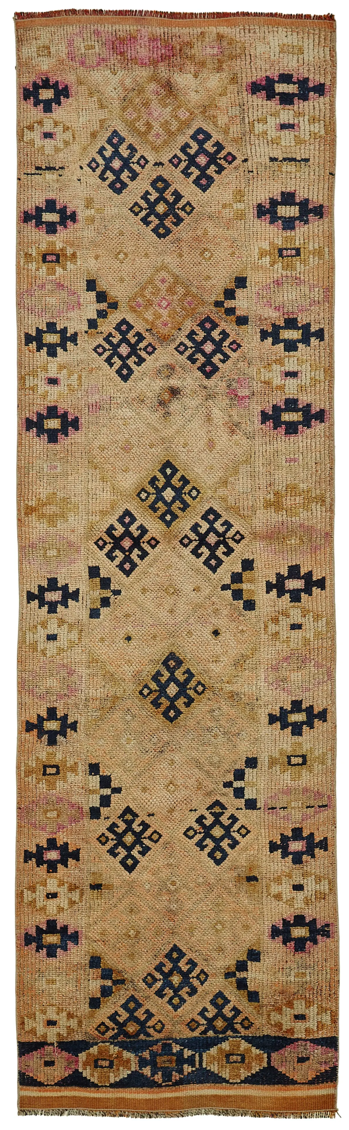Rc_48513_0_Orange_Oriental_Runner_Rugs Herki Eskitme Turuncu Pamuk Üzerine Yün El Dokuma Halı-080x296 - Görsel 1